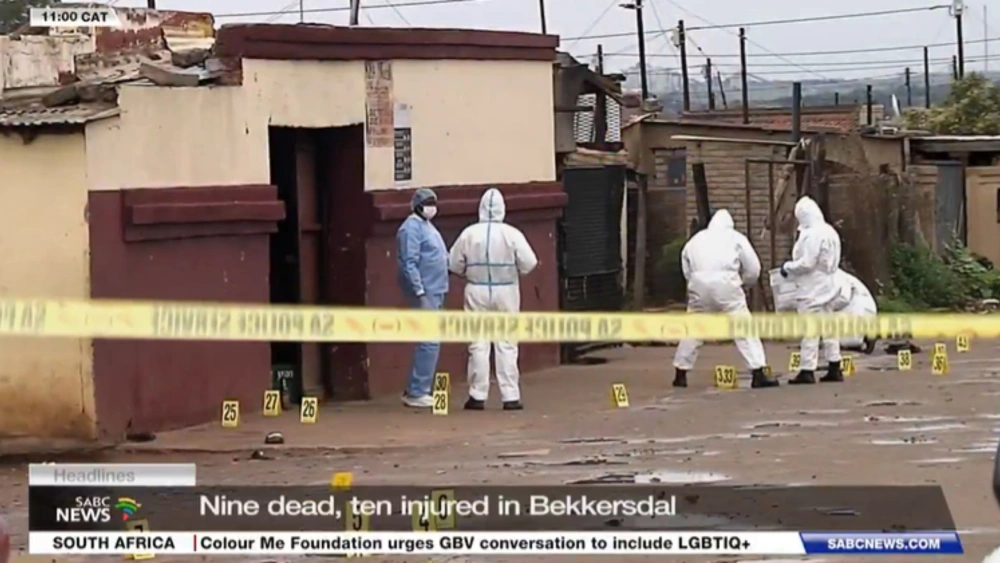 Lokasi penembakan di sebuah bar di Afrika Selatan [X Sabcnews]