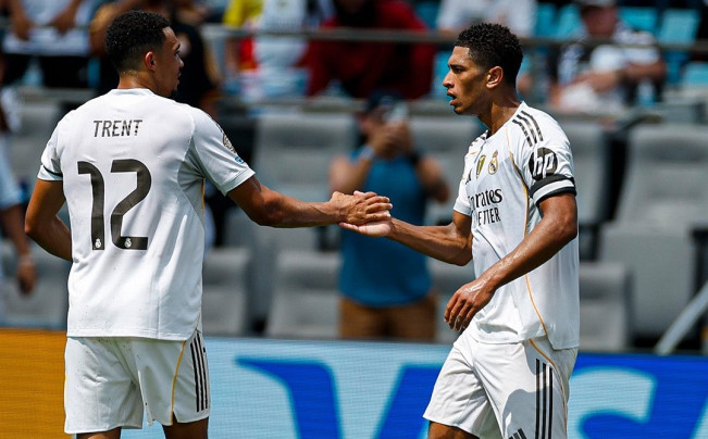 Trent menjadi dalang dari gol Bellingham ke gawang Pachuca. (Instagram/@realmadrid)