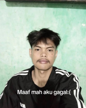 Tren 'Maaf mah aku gagal'. (TikTok @aldiigojali)