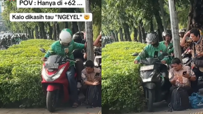 Momen Warga Halangi Pemotor Naik Trotoar, Grab Langsung Gercep Identifikasi Mitranya