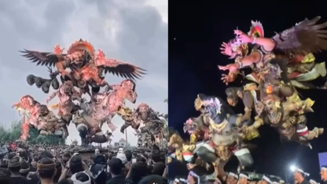 Ogoh-Ogoh Juara Habiskan Rp150-an Juta, Netizen Singgung Tugu Penyu Rp15 Miliar di Sukabumi