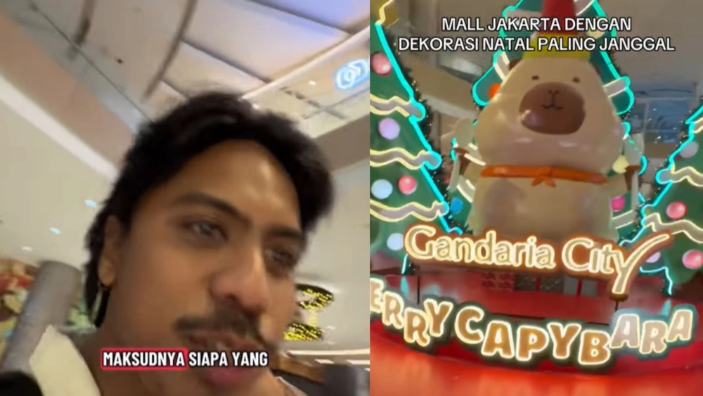 Heboh Merry Christmas Diplesetkan Jadi 'Marry Capybara di Mal Gandaria City