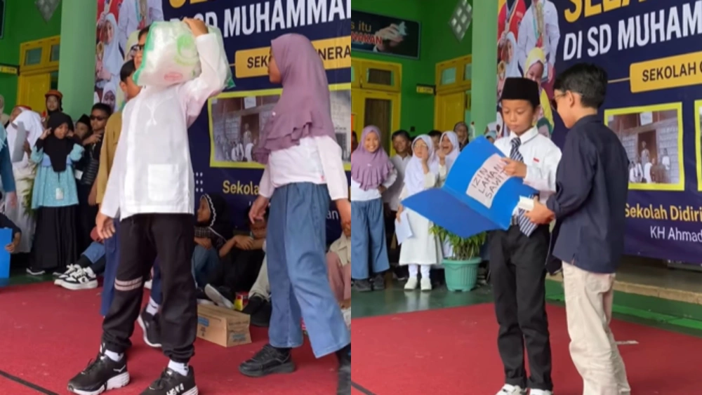 Viral Parodi Bencana Sumatera Murid SD Muhammadiyah Kauman, Netizen: Titik Terendah Pemerintah