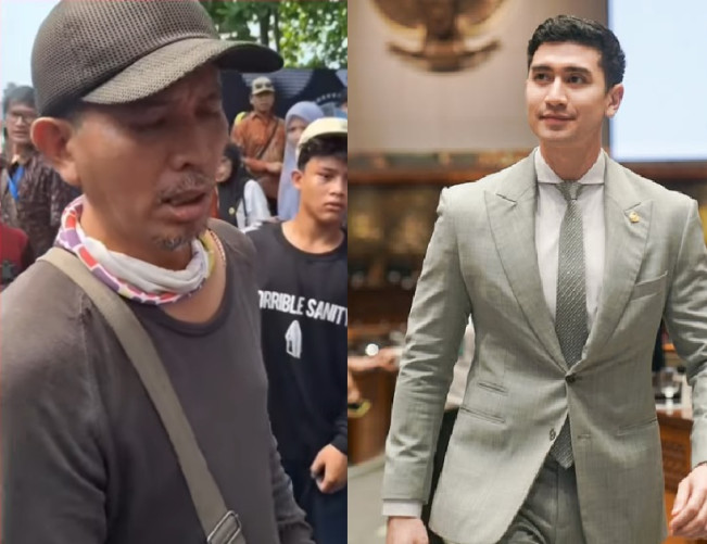 Pedagang mainan plastik dan Verrell Bramasta. (Instagram)