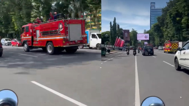 Viral Anak Berpapasan dengan Ayahnya Petugas Damkar, Netizen: Seluruh Rakyat Indonesia Juga Bangga