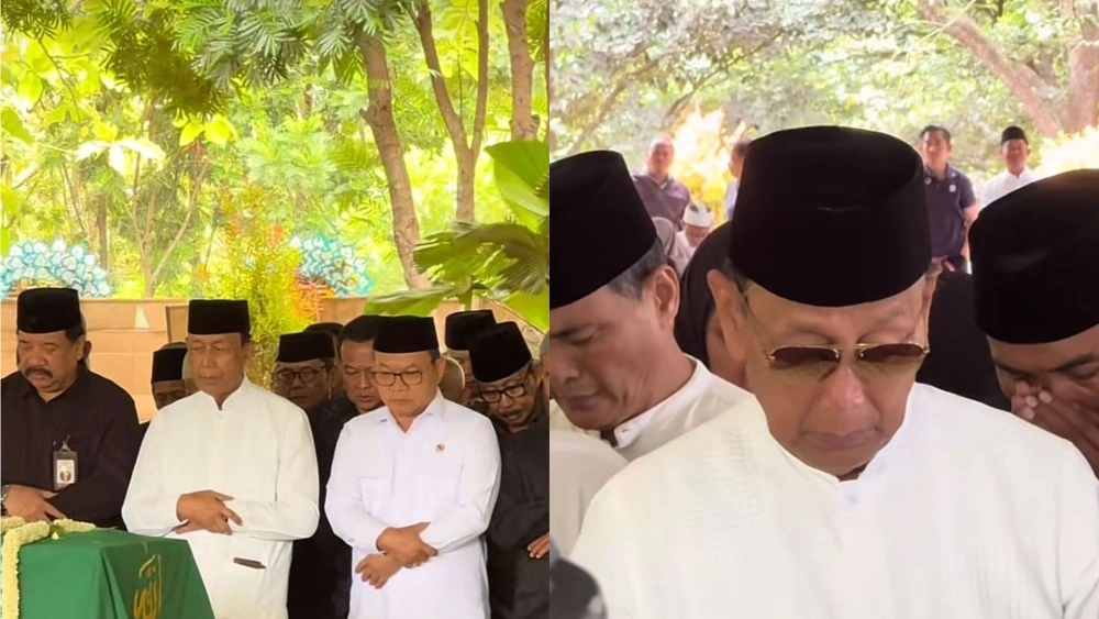 Suasana pemakaman almarhumah Rugaiya Usman di Delingan, Karanganyar, yang berlangsung khidmat dan dipenuhi para pelayat. [TikTok/@solokini]