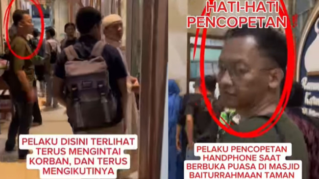 Viral Copet saat Buka Puasa di Masjid Tertangkap Kamera dengan Jelas