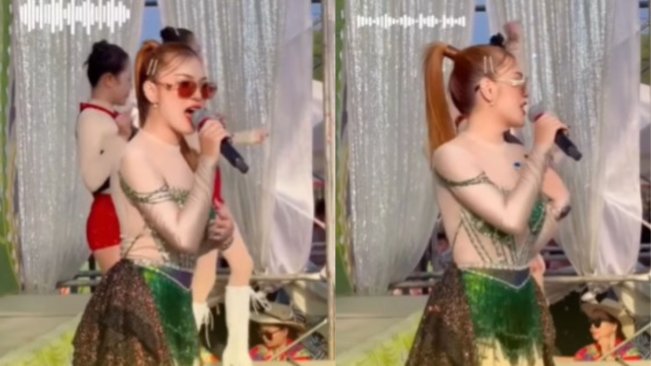 Penyanyi Thailand membawakan lagu dangdut. (Instagram)