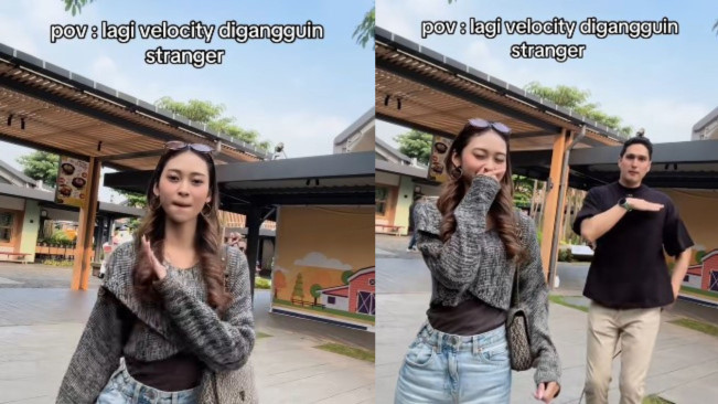 Viral Cewek Ini Gak Sadar Diisengin Artis Marcel Chandrawinata: Lagi Velocity Digangguin Stranger