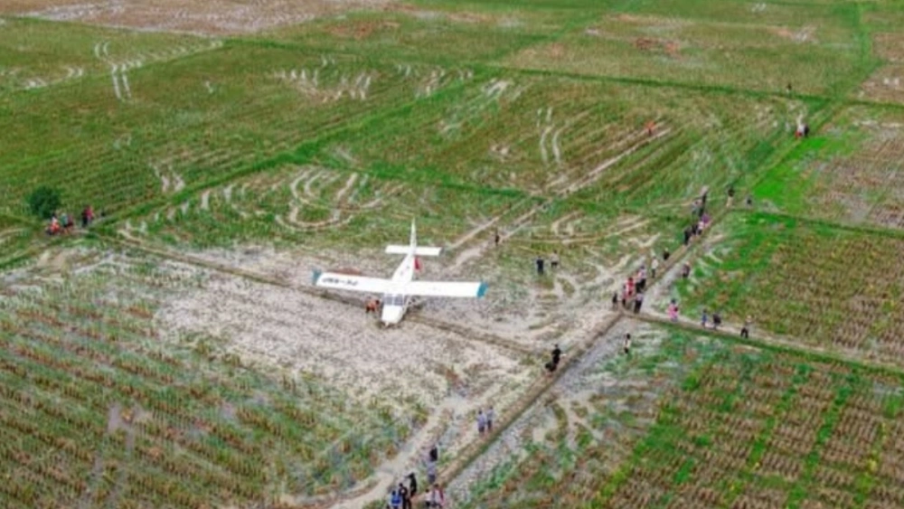 Menegangkan! Cerita Pilot Pesawat GA28 Mendarat Darurat di Persawahan Karawang