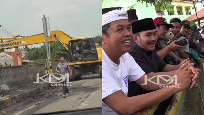 Dedi Mulyadi Pimpin Pembongkaran Bangunan Liar di Kali Sepak Bekasi