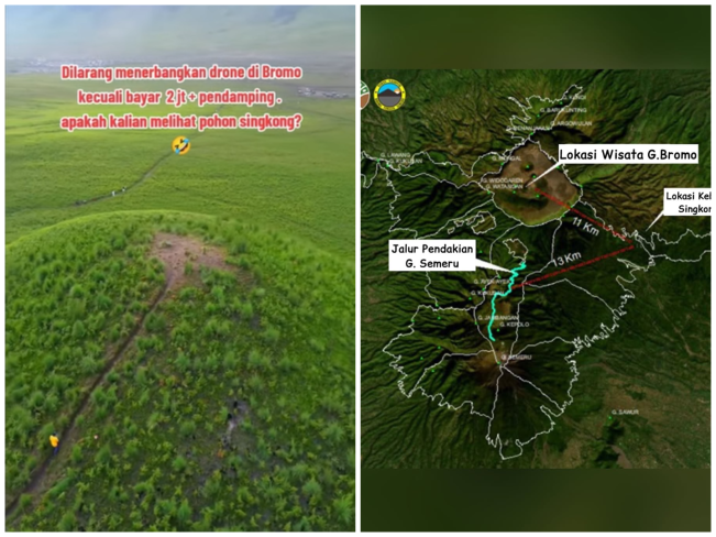 TNBTS Berikan Klarifikasi, Viral Berita Larangan Drone dan Ladang Ganja di Bromo