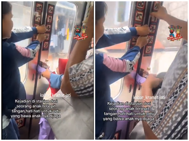 Viral! Tangan Anak Terjepit Pintu KRL, Begini Kronologinya