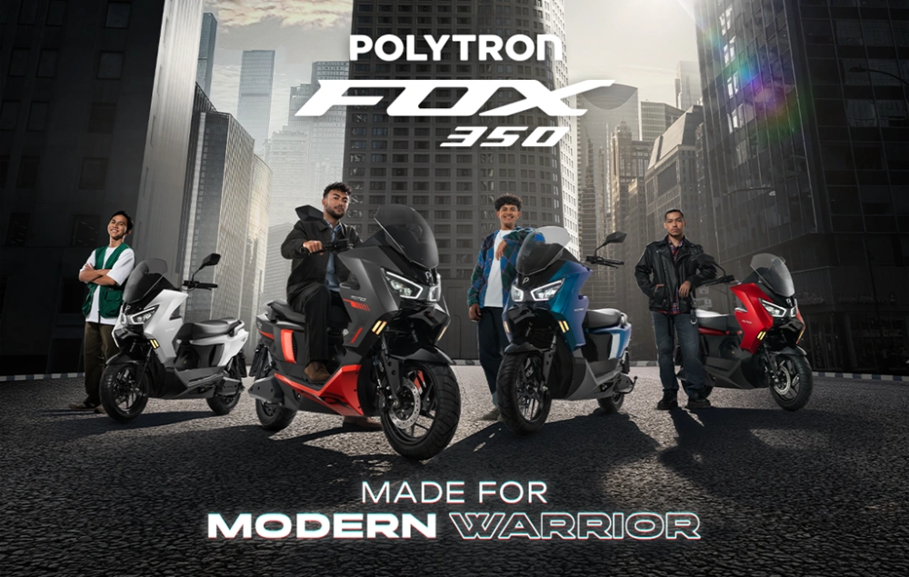 Polytron Fox 350 resmi meluncur di pasar otomotif Indonesia.