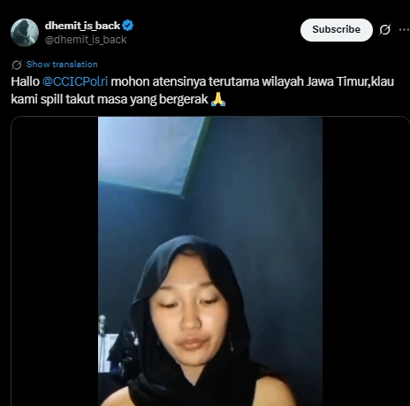 Postingan Dhemit  (X)