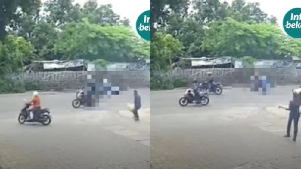 Potongan video viral perampokan di Bekasi. [instagram]