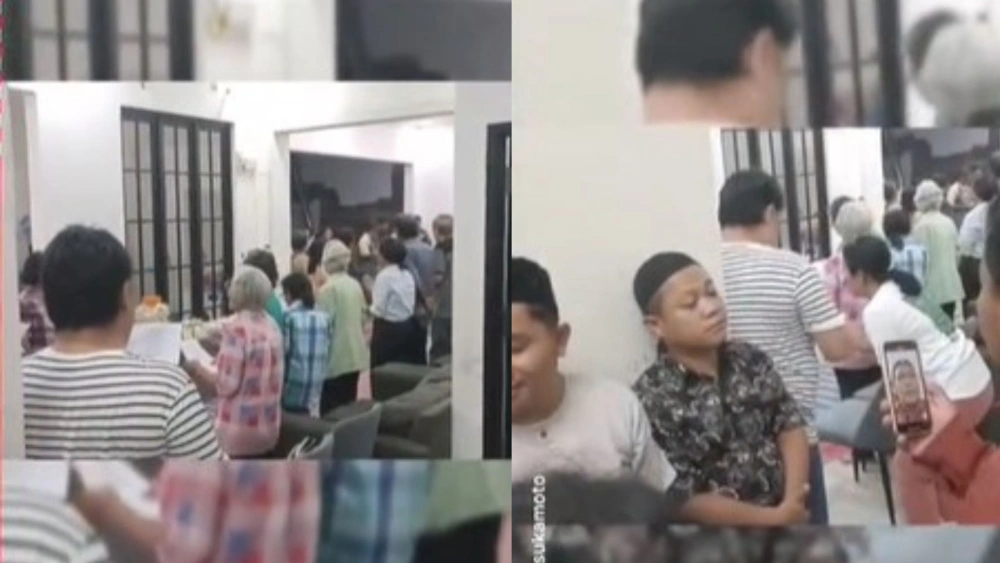 Potongan video viral tahlilan di rumah non-musim. [tiktok]