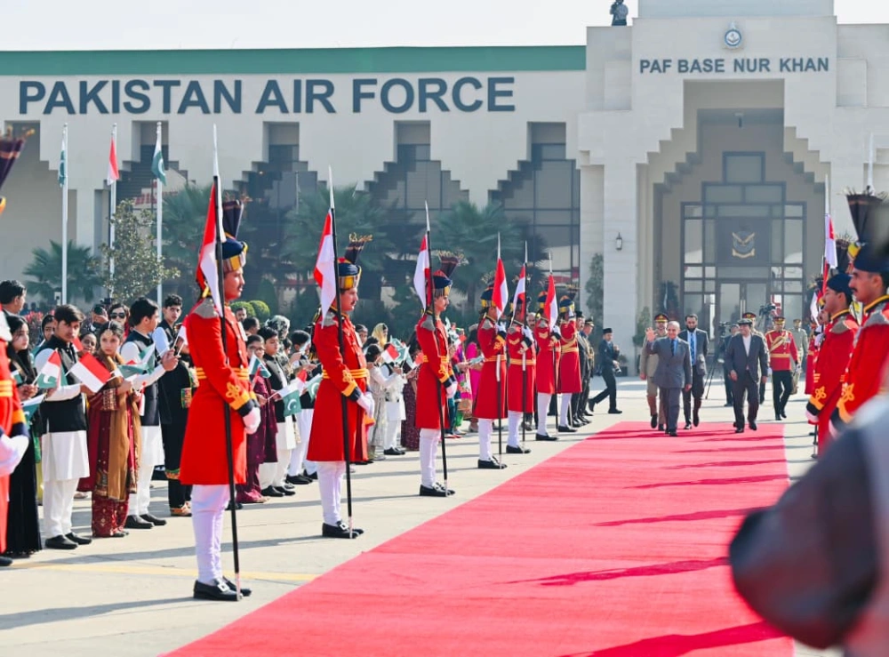 Prabowo Subianto disambut upacara kenegaraan di Pakistan [X Kemensetneg]