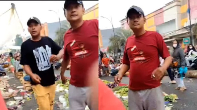 Aksi Preman Tendang Dagangan PKL Pasar di Bekasi, Netizen Auto Panggil Gubernur Dedi Mulyadi