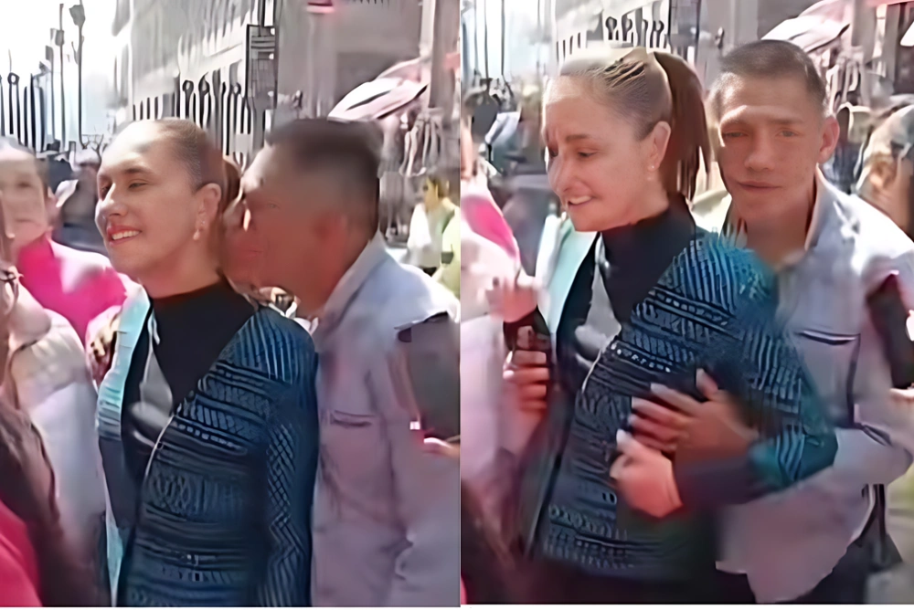 Momen Presiden Meksiko Claudia Sheinbaum jadi korban pelecehan seksual oleh pria tak dikenal. [TikTok]