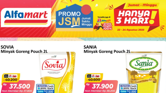 Jangan Lewatkan Promo JSM Alfamart, Diskon Spesial Hanya 22–24 Agustus 2025