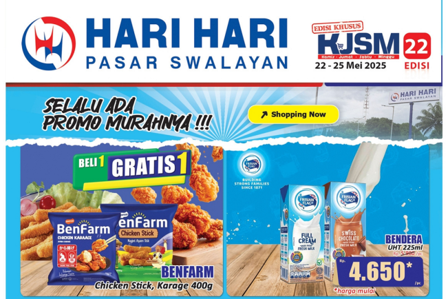 Promo Spesial Hari-Hari Swalayan, Beli 1 Gratis 1 hingga Diskon Minyak Goreng