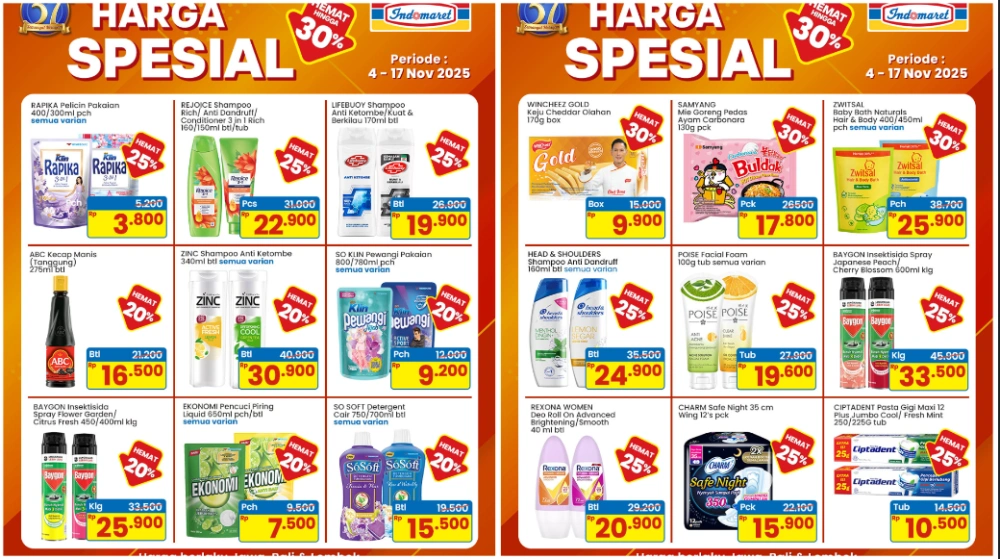 Promo Indomaret November 2025, Diskon Hingga 30 Persen untuk Kebutuhan Harian