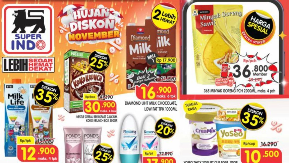 Promo Superindo Hari Rabu, 12 November 2025: Diskon Kebutuhan Pokok hingga 40 Persen