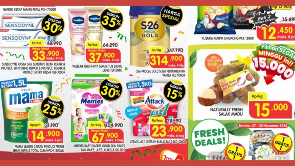Promo Superindo Kamis, 27 November 2025: Diskon Jumbo hingga 50 Persen