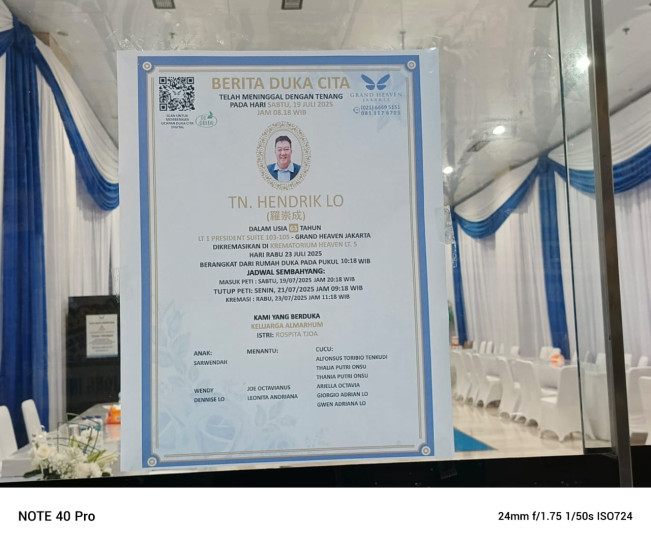 Permintaan Terakhir Ayah Sarwendah Sebelum Tutup Usia