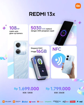 Spesifikasi Redmi 13x. (Instagram/@xiaomi.indonesia)