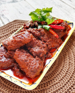 Ilustrasi rendang. (Cookpad)