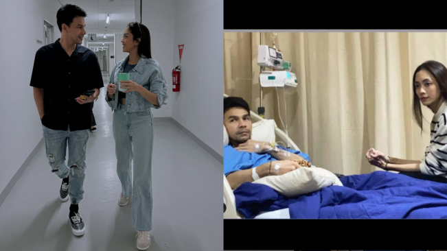 Momen Ririn Dwi Ariyanti Temani Jonathan Frizzy di Rumah Sakit