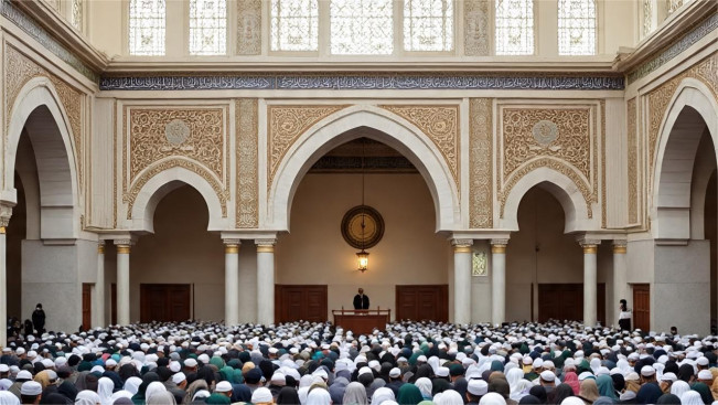 Salat Jumat. (Meta AI)