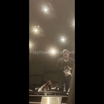 Momen Sarwendah dan Giorgio Antonio di bioskop bareng. (Instagram)