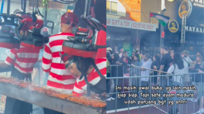 Sate Madura Viral di Australia saat Bulan Ramadan, Bule Sampai Rela Antre Panjang-Panjang
