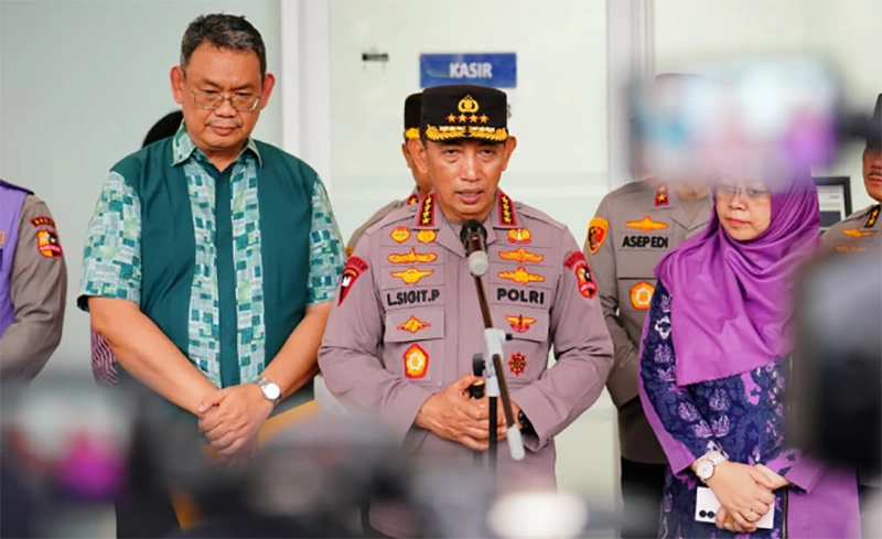 Kapolri Listyo Sigit memberi keterangan pers, Sabtu (8/11/2025) [Foto: dok: Humas Polri]