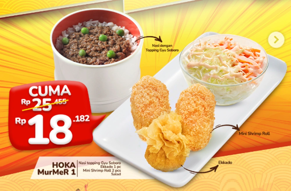 Hokben Promo Hoka Murmer Rp18 Ribuan, Catat Periode Berlakunya