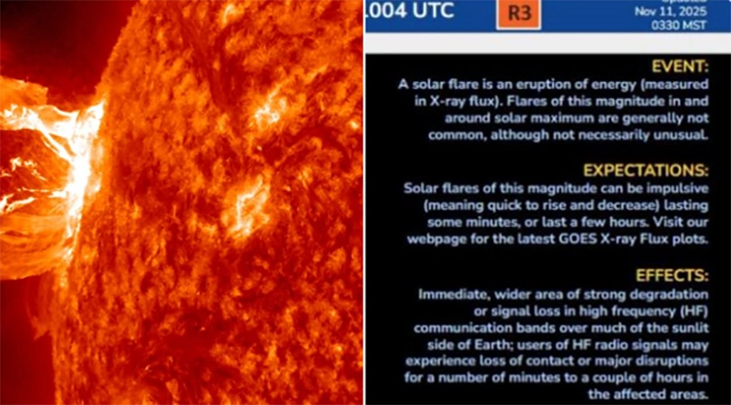 Matahari baru saja meletus dalam suar matahari X5.1, yang terkuat di tahun 2025 [Gambar X/ All day Astronomy]