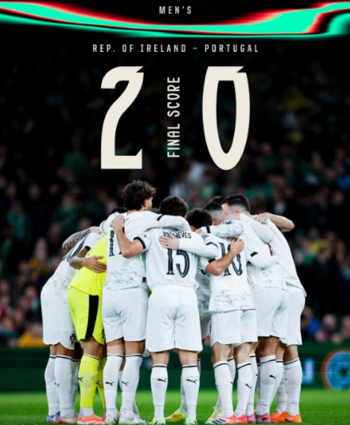 Irlandia Vs Portugal 2-0 [Foto: Instagram Portugal]
