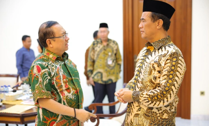 Wakil Ketua ICMI Priyo Budi Santoso dan Mentan Amran [Foto: Humas Kementan]