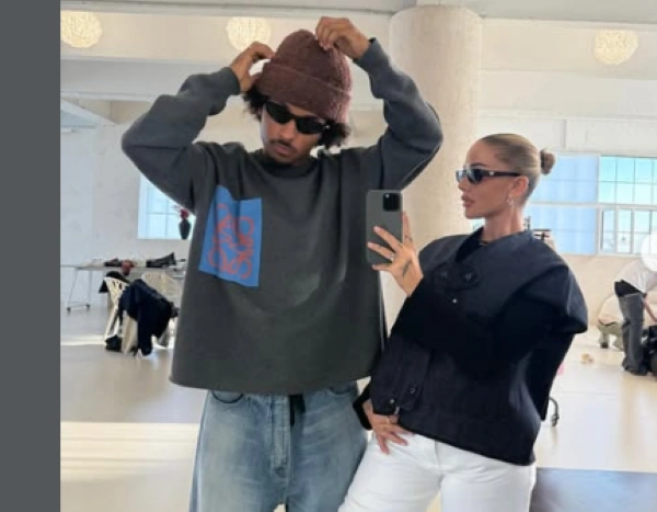 Karim Adeyemi dan istrinya, rapper Loredana [Foto; Instagram karim_adeyemi]