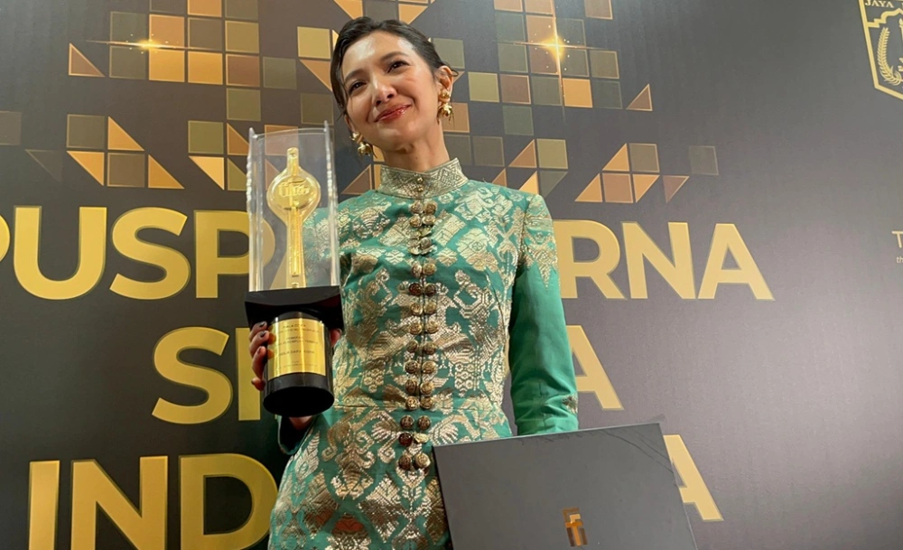 Sheila Dara Aisha masih tak percaya kembali mendapat piala citra tahun ini. [FTNews/Raka]