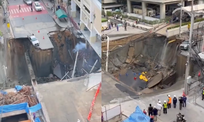 Sinkhole Seluas 900 Meter Persegi Muncul di Bangkok, Putuskan Aliran Listrik dan Air