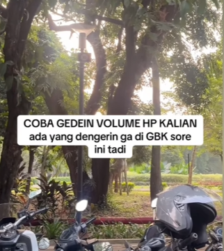 Potongan video suara aneh di speaker GBK. (Instagram)