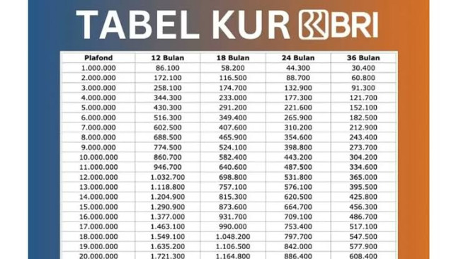 Penyaluran Capai Rp184,98 Triliun, Begini Syarat dan Tabel Angsuran KUR BRI 2025
