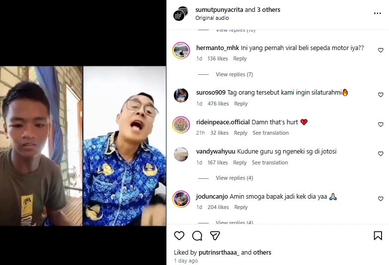 Tangkapan Layar Komentar (Instagram)