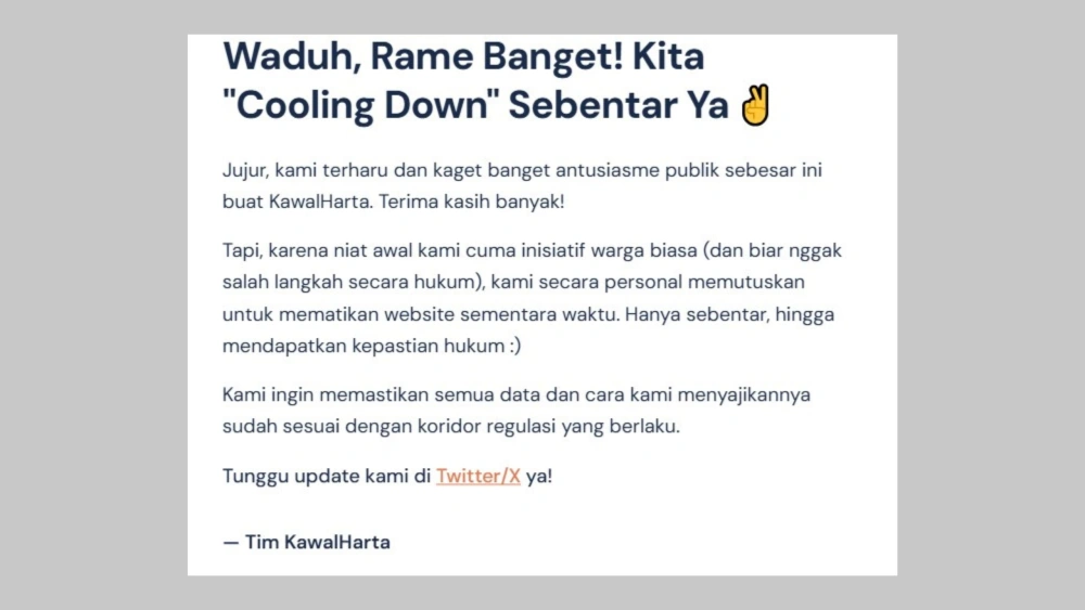 Tangkapan layar situs Kawalharta. [kawalharta.com]