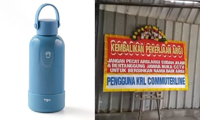 Stasiun KRL Dikirimi Karangan Bunga Dukungan untuk Argi, Buntut Kasus Tumbler Anita Dewi