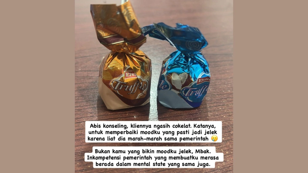 Unggahan psikolog tentang kesehatan mental pasien. [ig @lyafahmi]